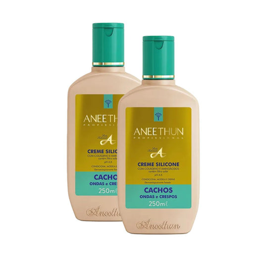 Kit Aneethun Linha A 2 Creme de Silicone Cachos 250 ml para Cabelo Cacheado