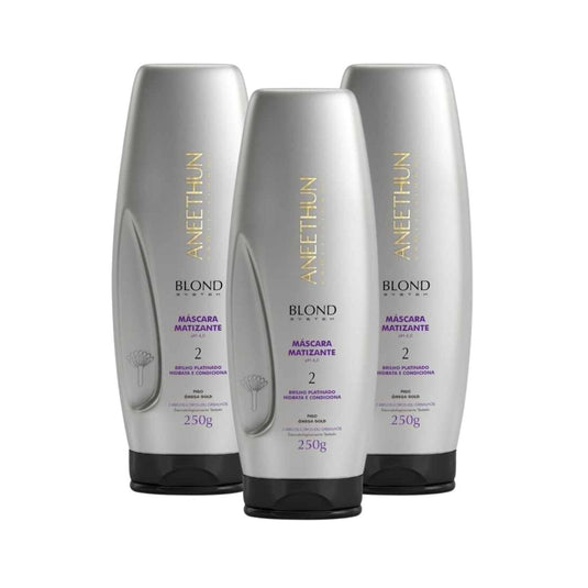 Kit Aneethun Blond System 3 Máscara Matizante 250g