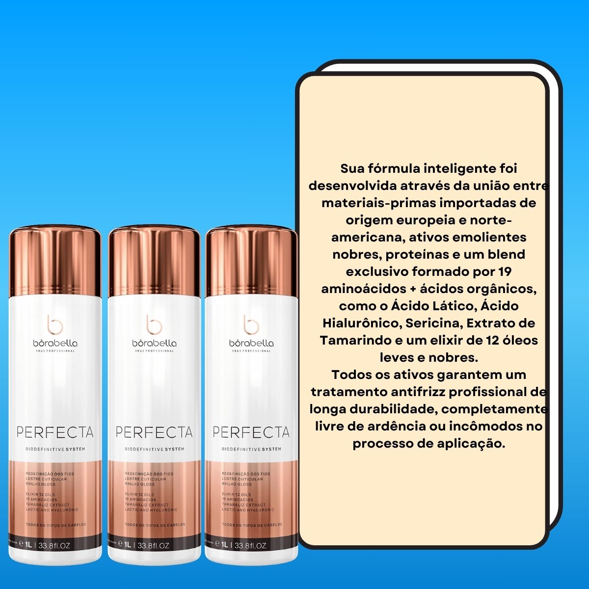 Kit Bórabella Perfecta 3 Progressiva Bio Definitive 1 Litro