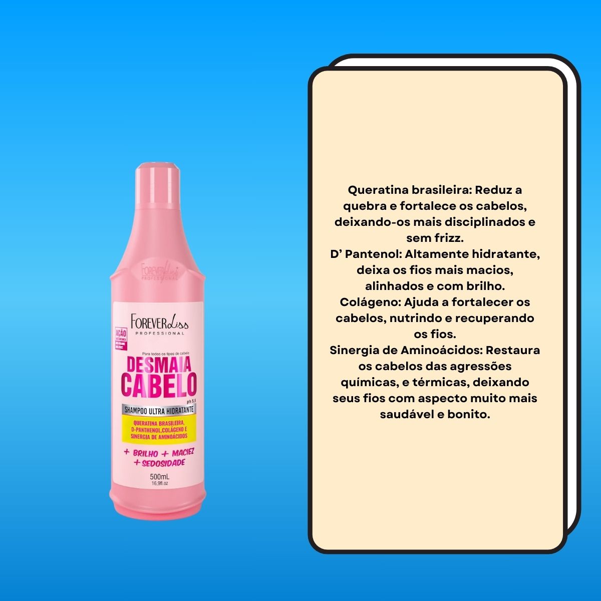 Shampoo Forever Liss Desmaia Cabelo 500 ml