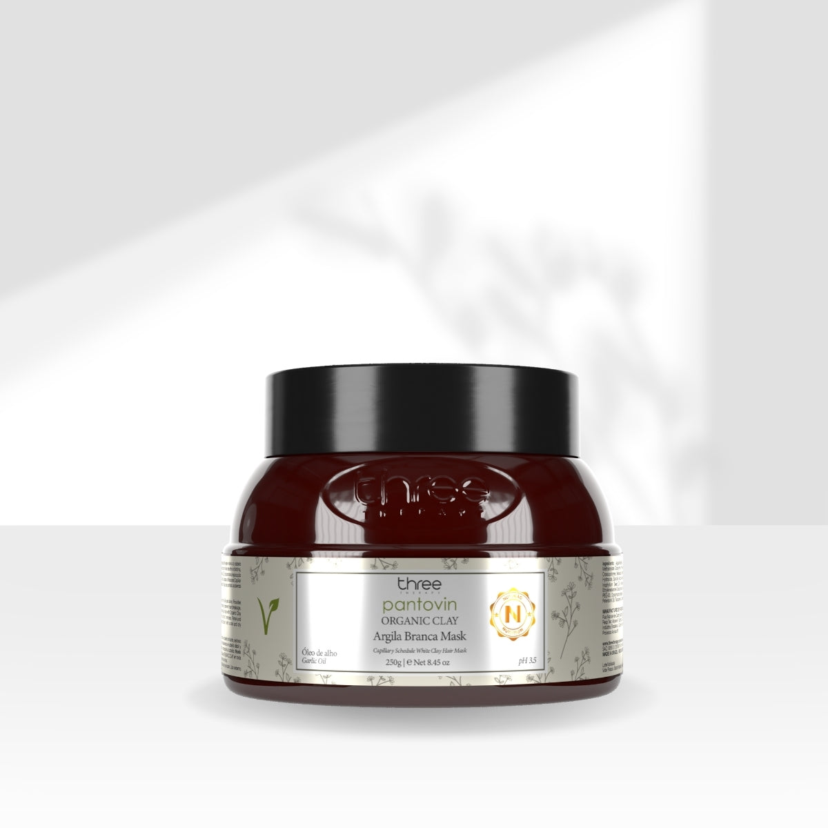 Máscara Three Therapy Organic Clay Argila Branca 250g