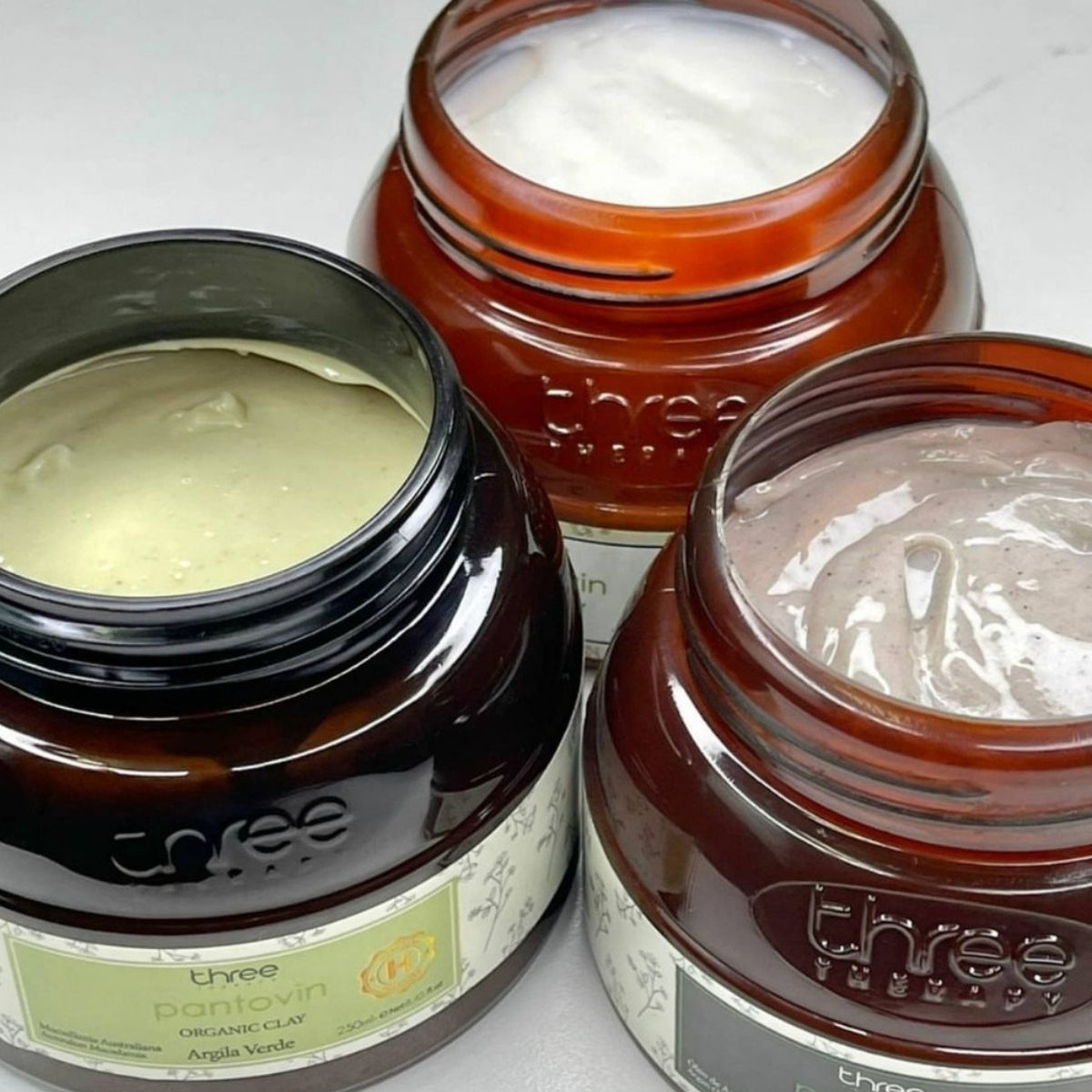 Máscara Three Therapy Organic Clay Argila Branca 250g