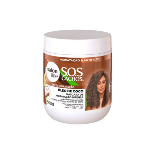 Máscara Salon Line S.O.S Cachos Óleo de Coco 500 ml para Cabelo Cacheado