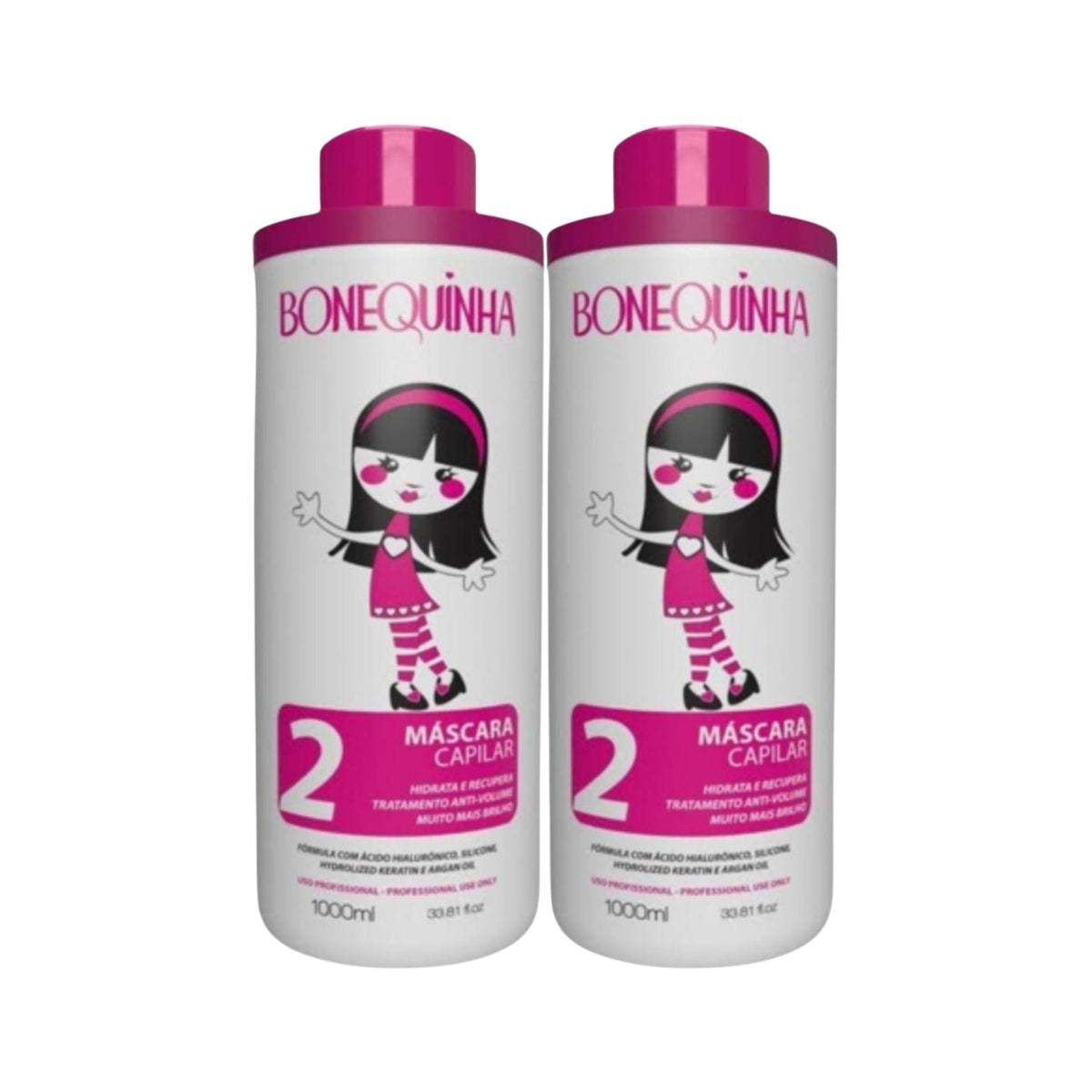 Kit Bonequinha Escandalosa Passo 2 2 Máscara Capilar 1 Litro