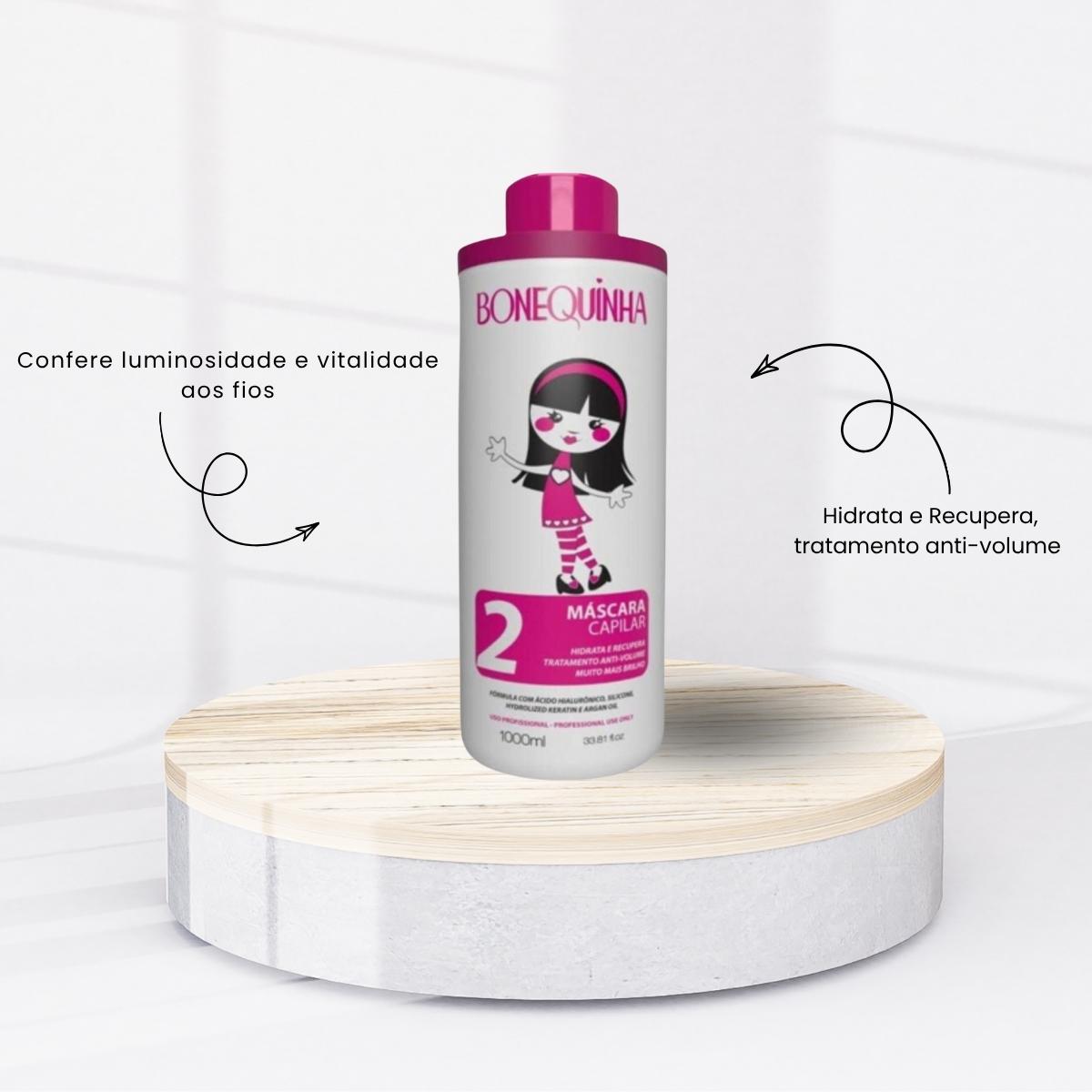 Kit Bonequinha Escandalosa Passo 2 2 Máscara Capilar 1 Litro