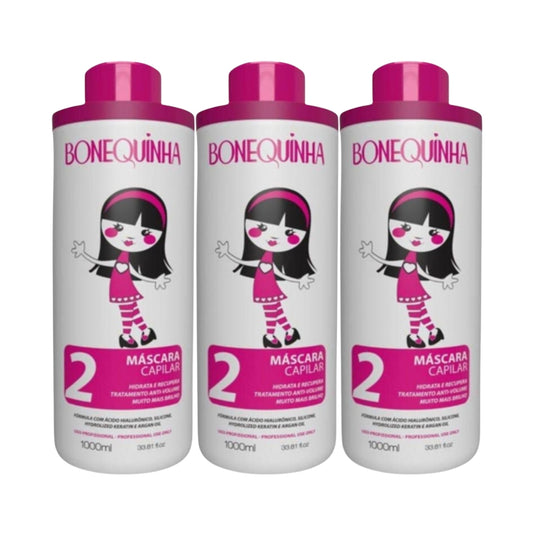 Kit Bonequinha Escandalosa Passo 2 3 Máscara Capilar 1 Litro