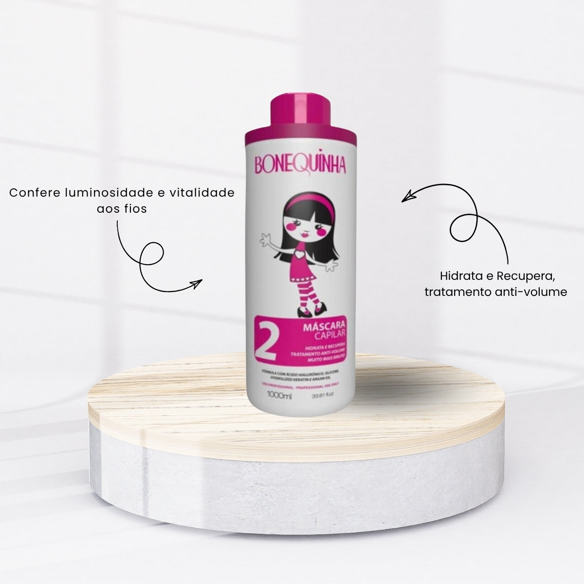 Kit Bonequinha Escandalosa Passo 2 3 Máscara Capilar 1 Litro