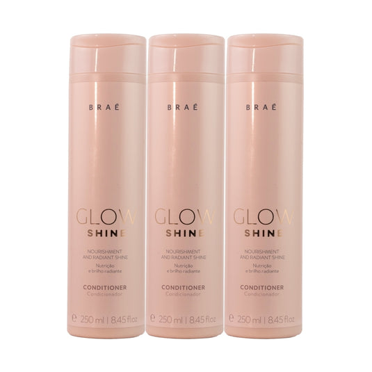 Kit Braé Glow Shine Nutrição e Brilho 3 Condicionador 250 ml