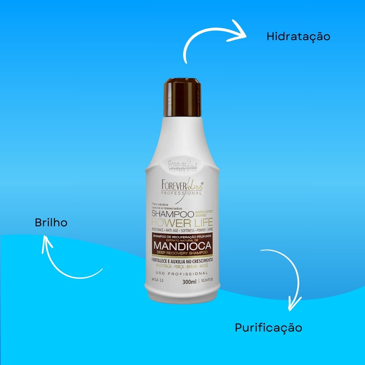 Shampoo Forever Liss Mandioca 300 ml