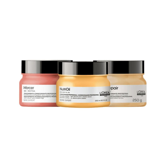 Kit Loreal Absolut Repair Gold NutriOil Inforcer 3 Produtos