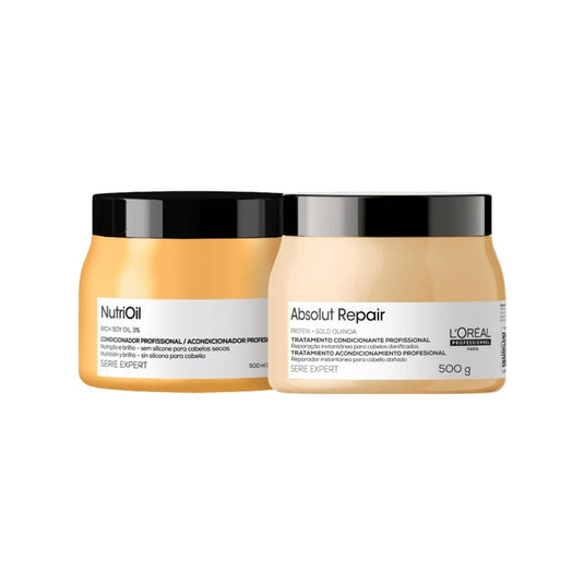 Kit Loreal Absolut Repair Gold NutriOil 2 Máscara 500g