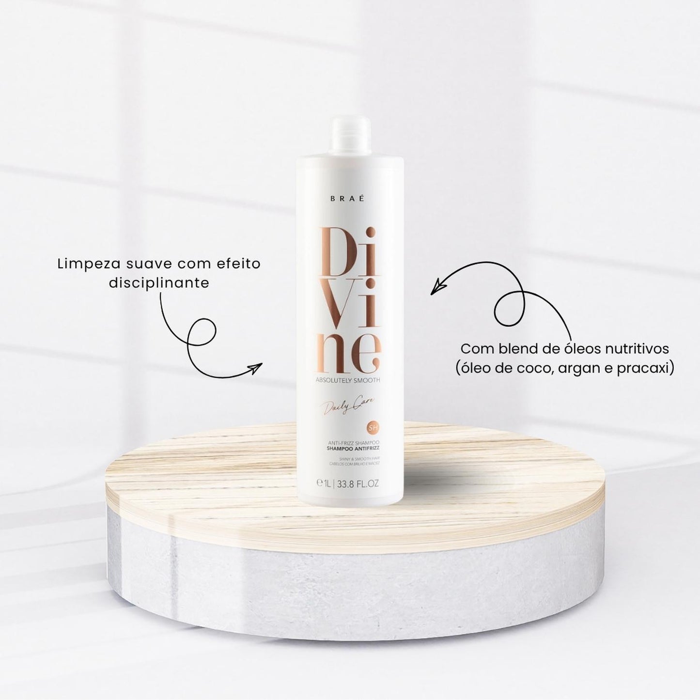 Kit Braé Divine Shampoo e Condicionador 1 Litro + Máscara 500g