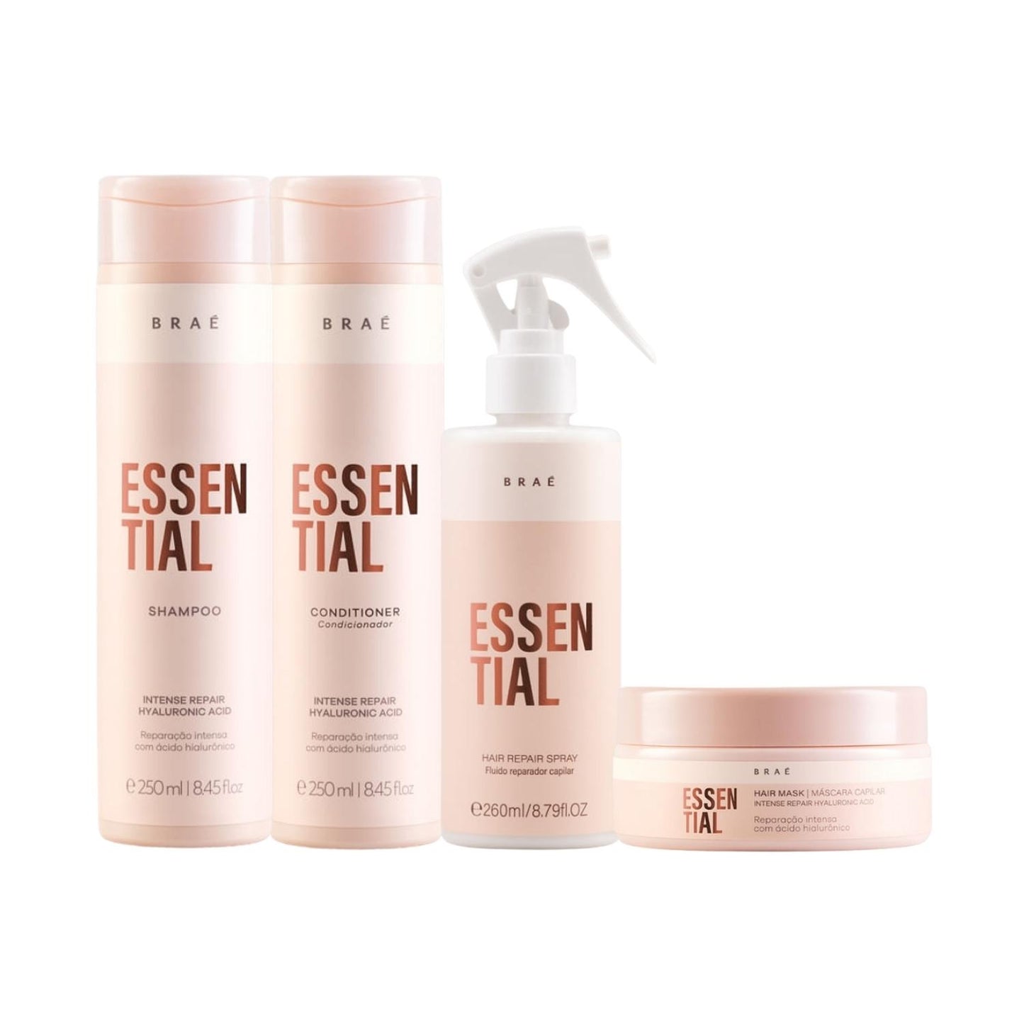 Kit Braé Essential Tratamento Capilar 4 Produtos
