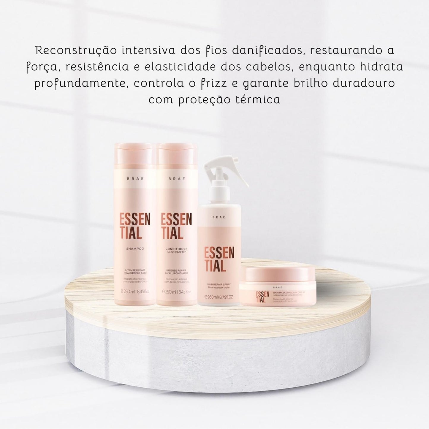 Kit Braé Essential Tratamento Capilar 4 Produtos