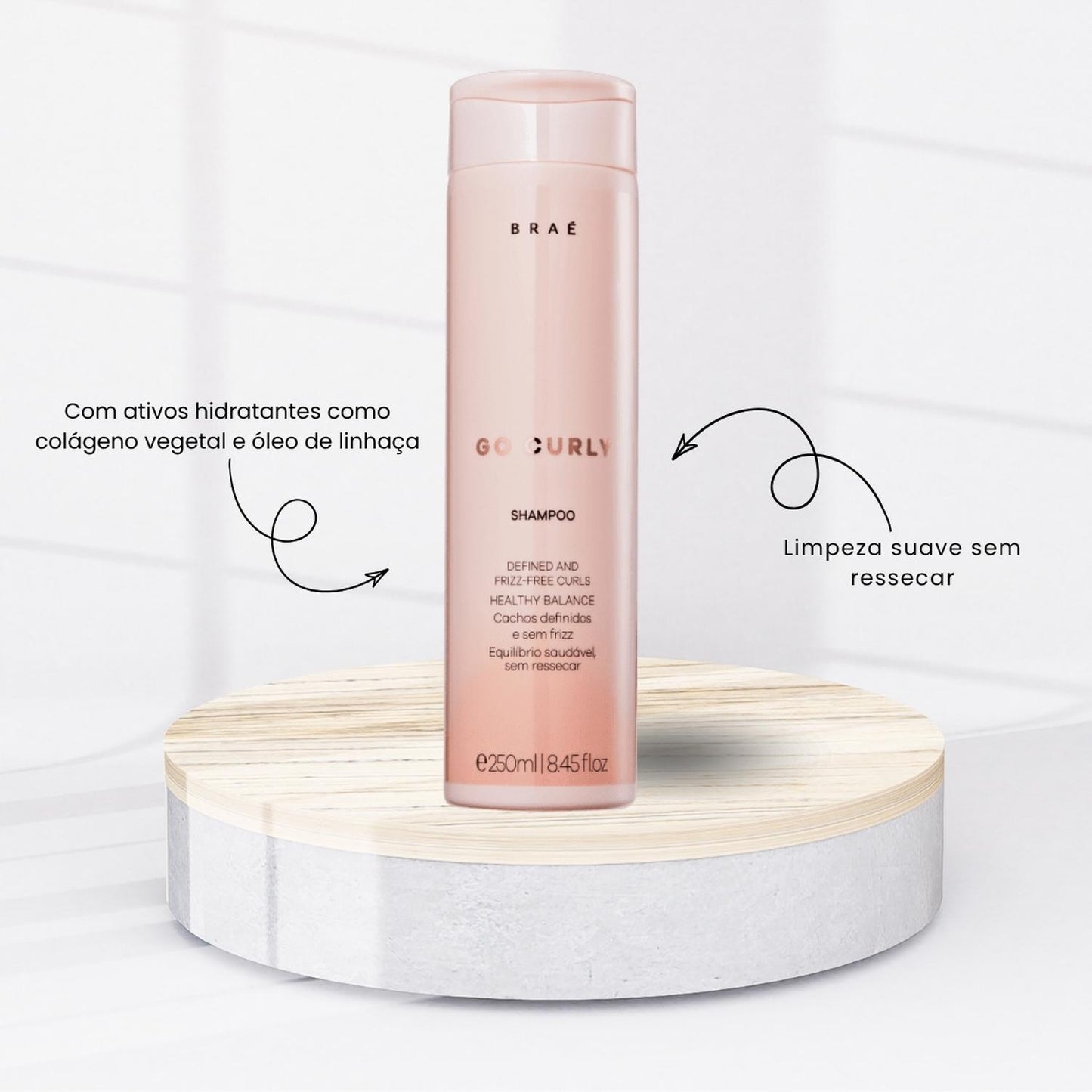 Kit Braé Go Curly Tratamento Capilar 4 Produtos