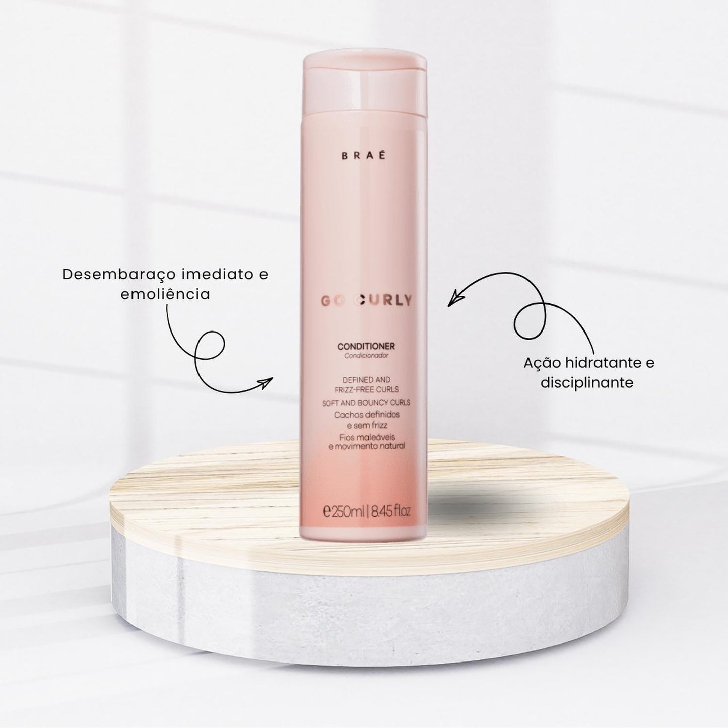 Kit Braé Go Curly Tratamento Capilar 4 Produtos