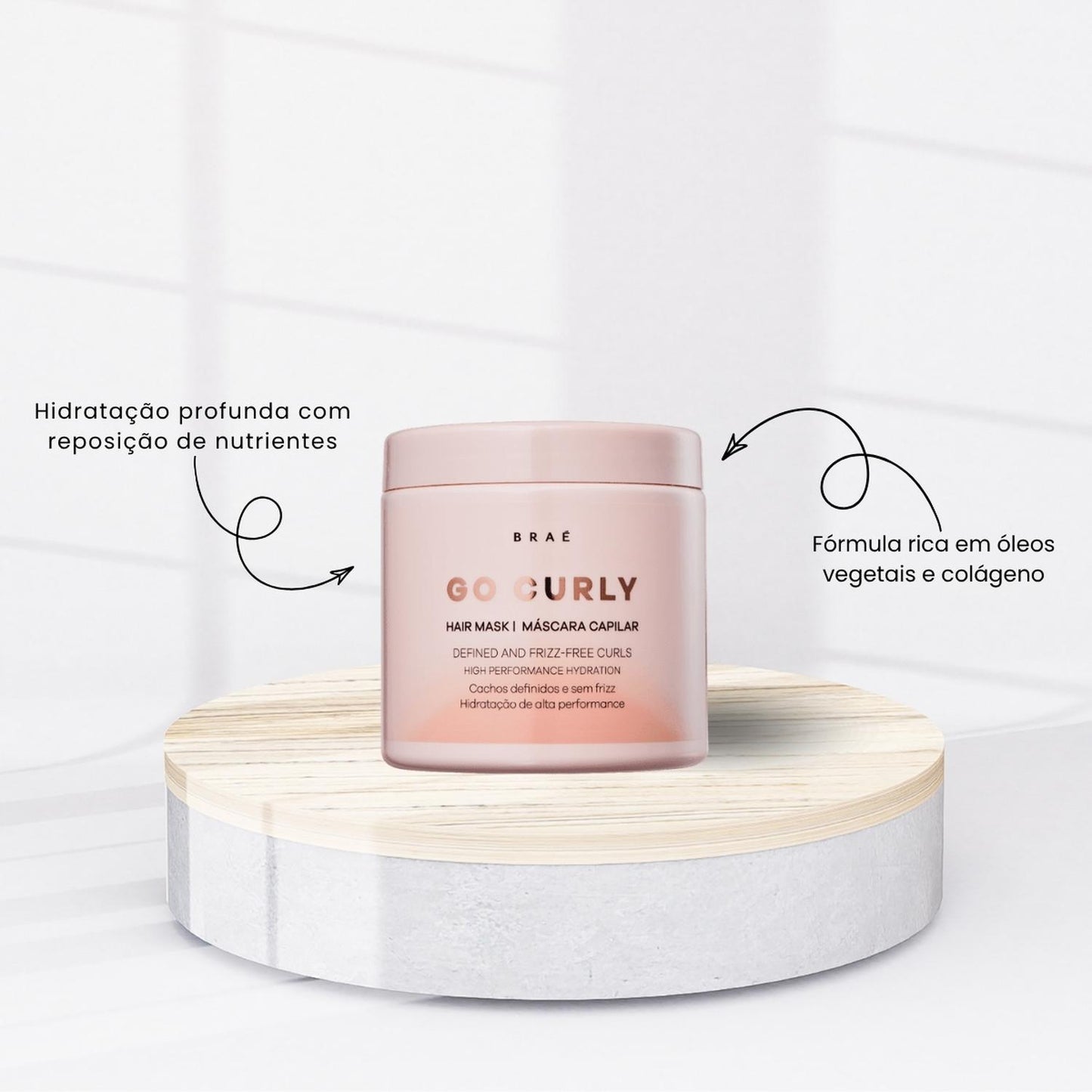 Kit Braé Go Curly Tratamento Capilar 4 Produtos