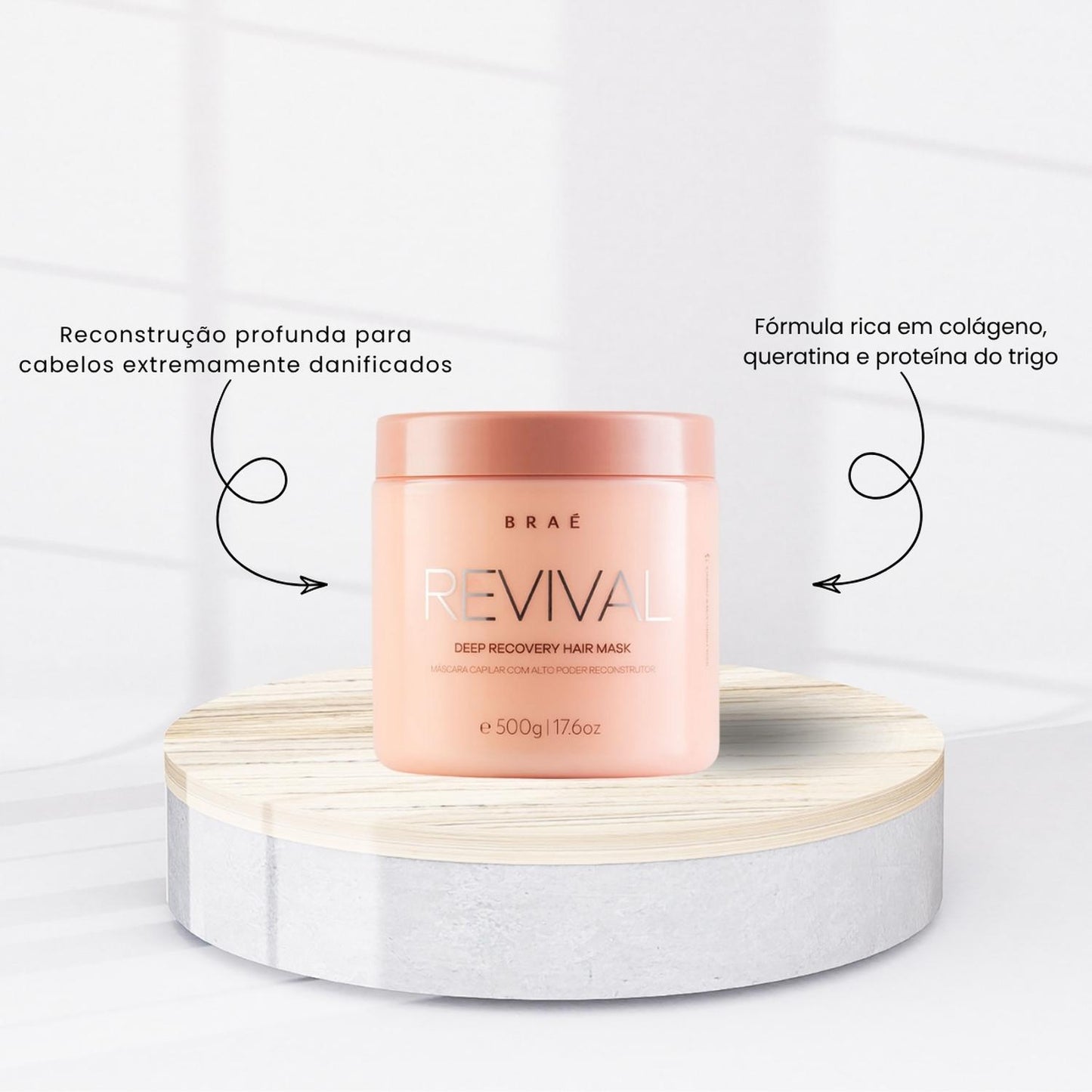 Kit Braé Revival Tratamento Capilar Home Care 5 Produtos