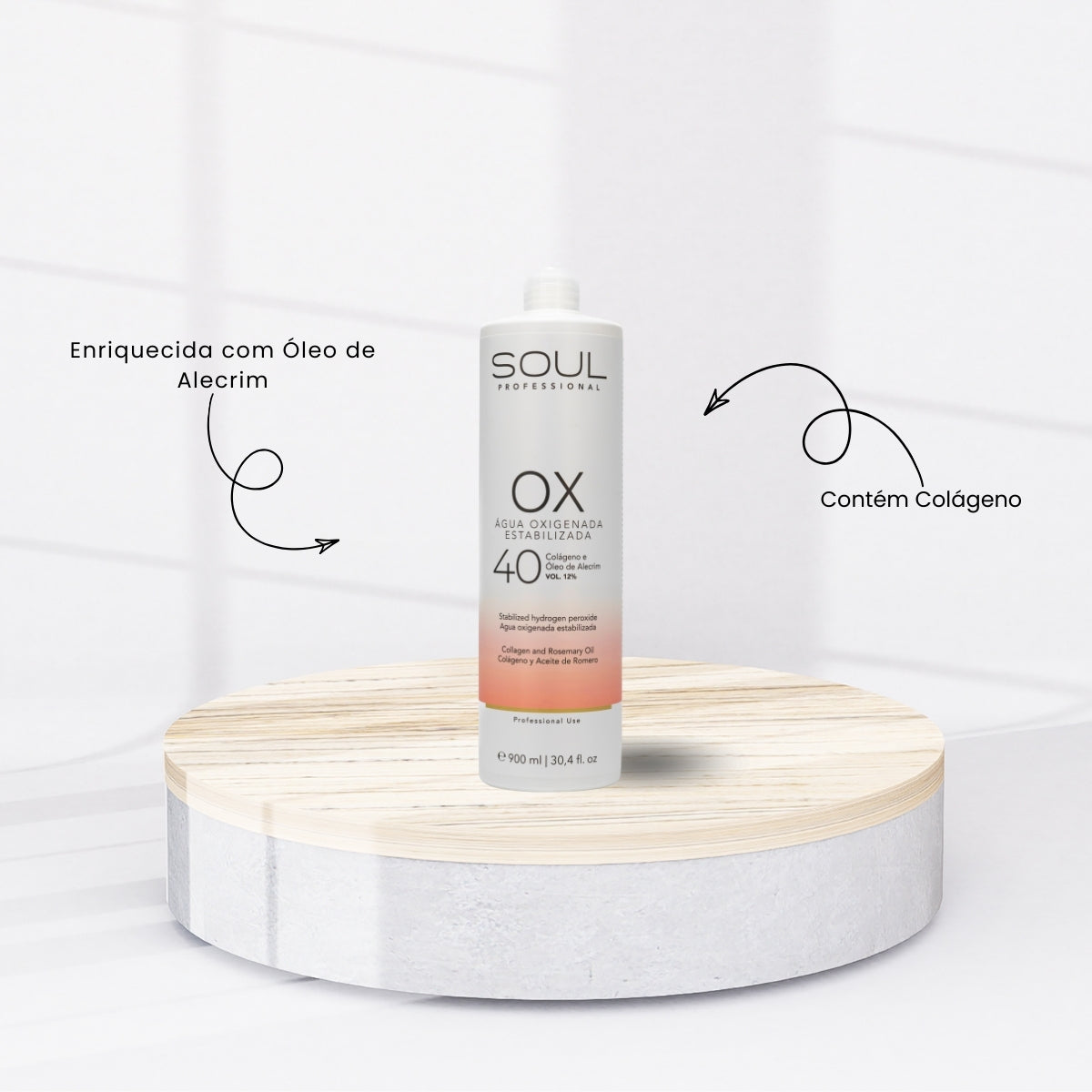 Agua Oxigenada Soul OX Vol 40 900 ml