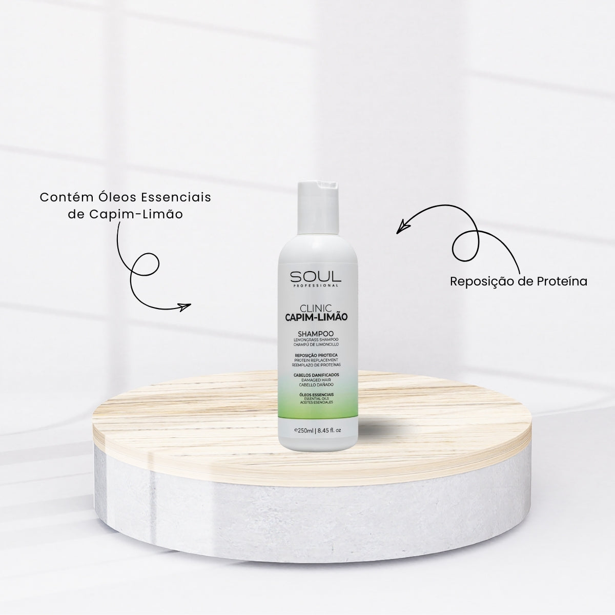 Shampoo Soul Clinic Oleos Essenciais Capim Limão 250 ml