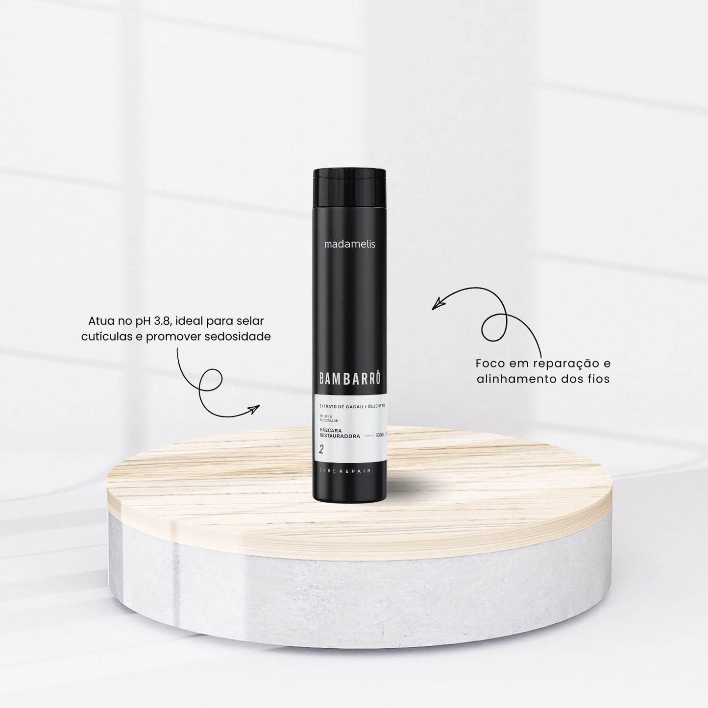 Progressiva Madamelis Bambarrô Alinhamento Capilar - Máscara 300 ml