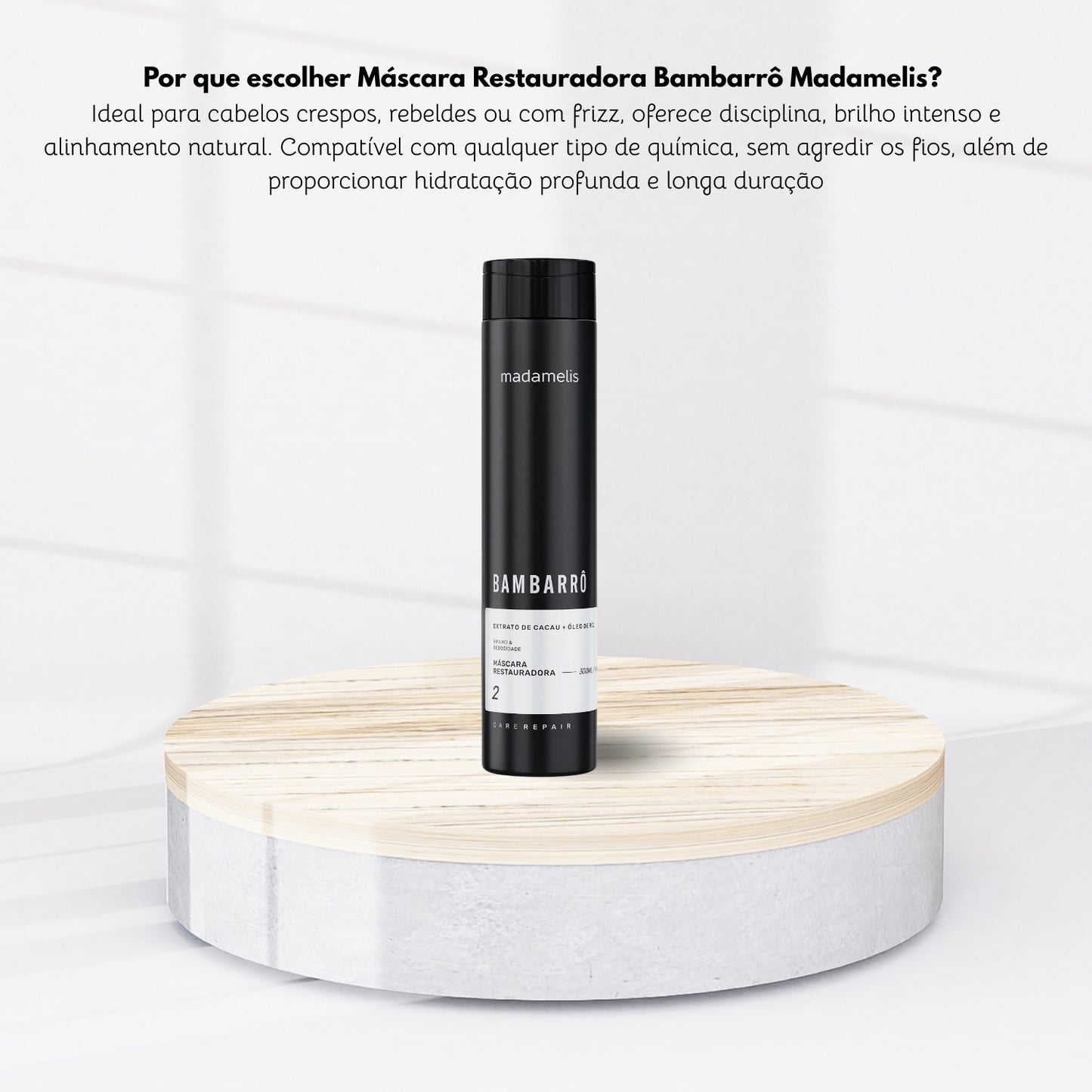 Progressiva Madamelis Bambarrô Alinhamento Capilar - Máscara 300 ml