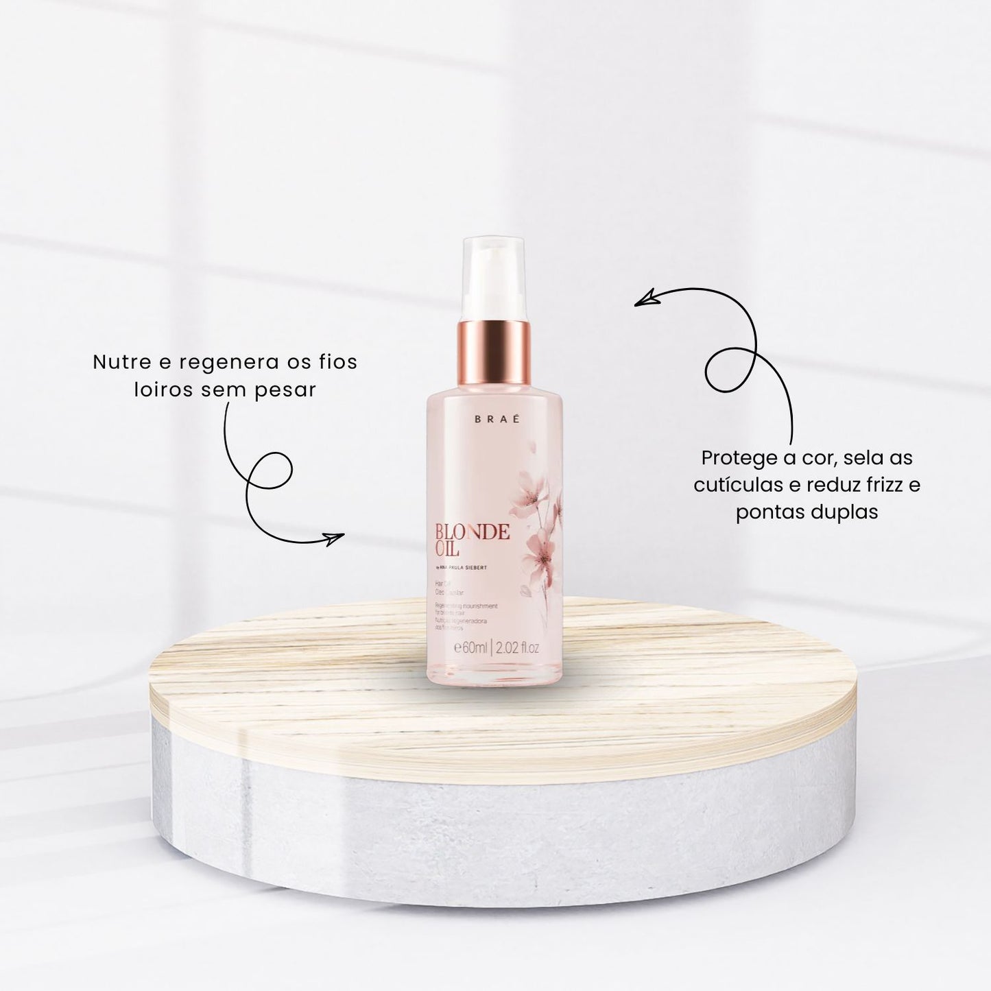 Oleo Braé Blonde Oil Nutrição Fios Loiros 60 ml