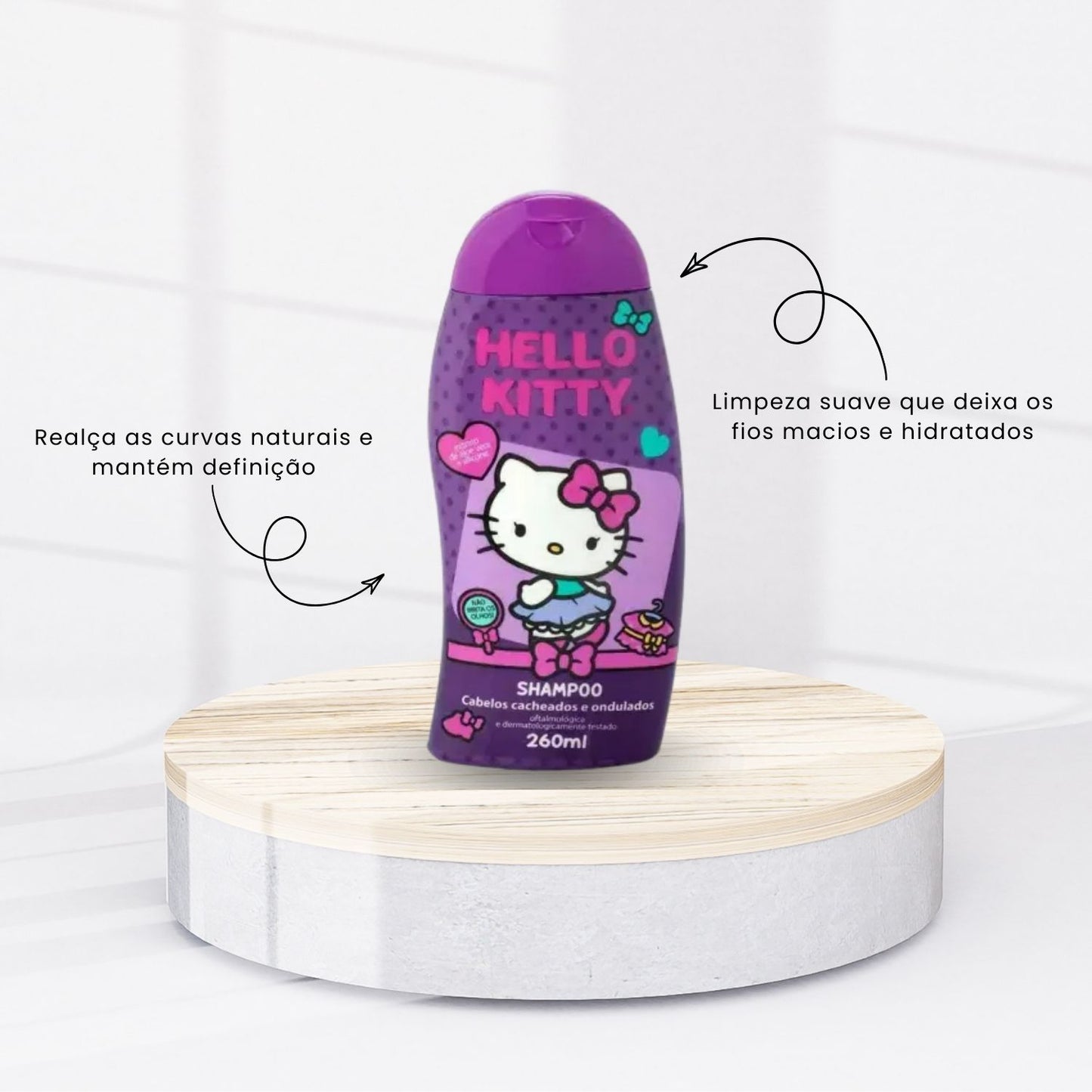 Cia da Natureza Hello Kitty Shampoo Condicionador Cabelos Cacheados 260 ml