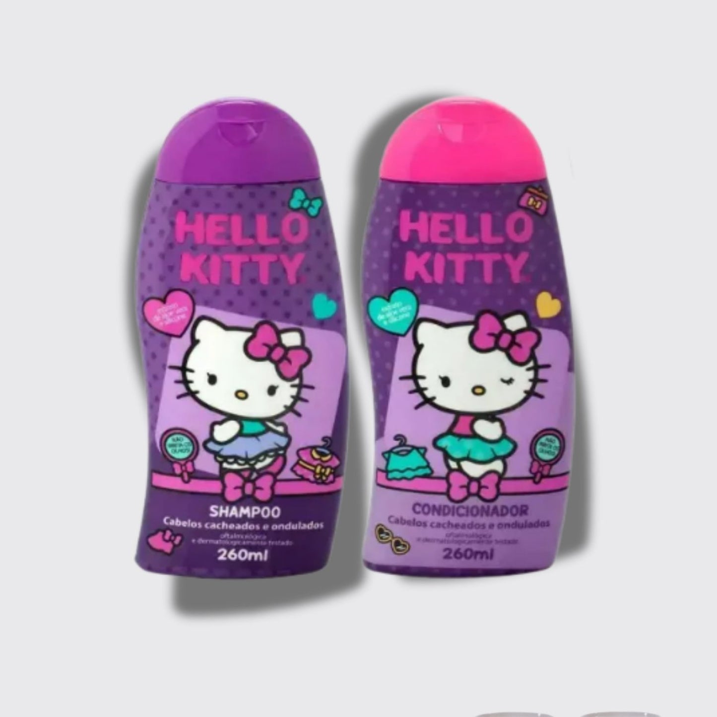 Cia da Natureza Hello Kitty Shampoo Condicionador Cabelos Cacheados 260 ml
