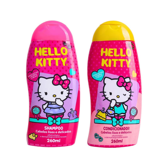 Cia da Natureza Hello Kitty Shampoo Condicionador Cabelos Lisos Delicados 260 ml