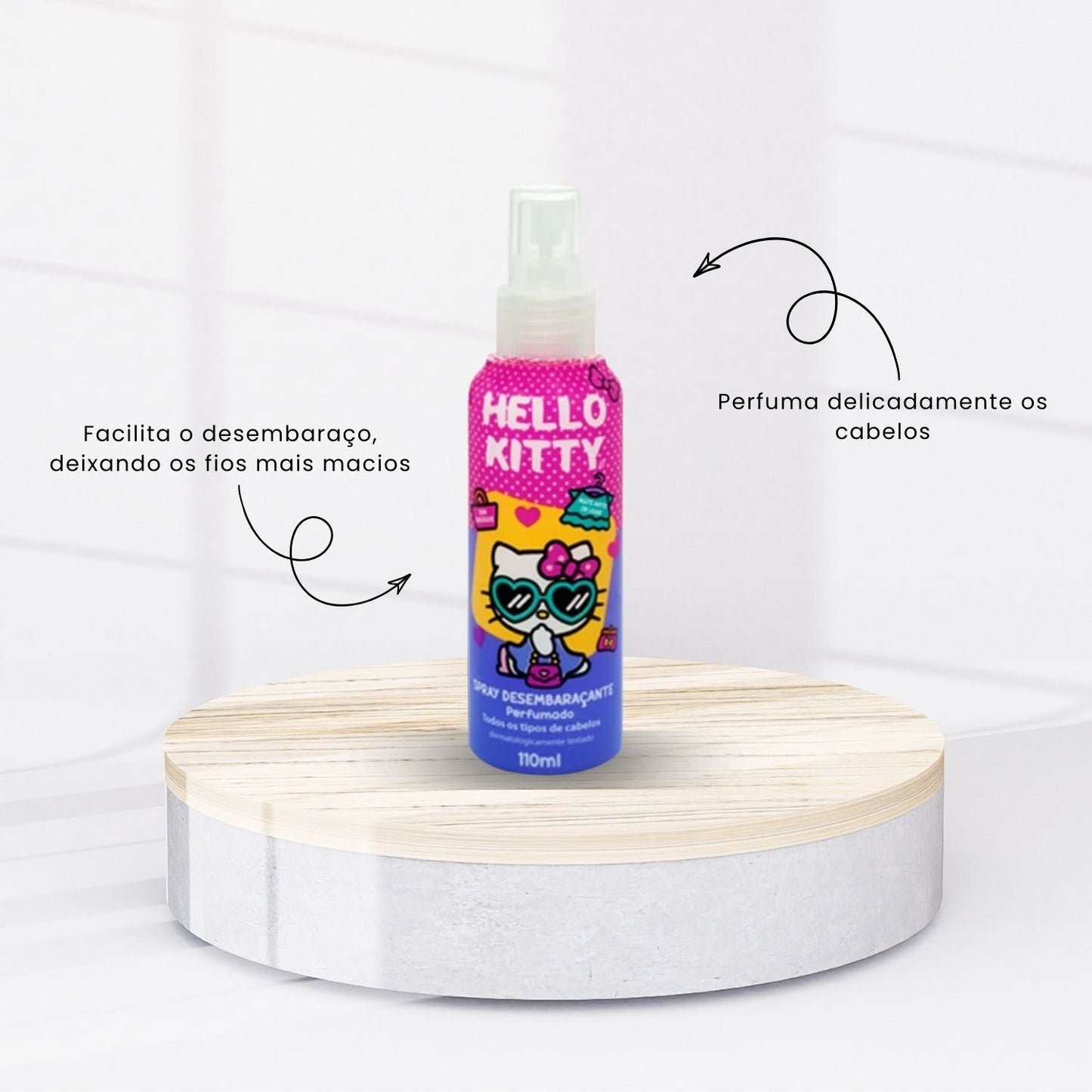 Cia da Natureza Hello Kitty Spray Desembaraçante Perfumado 110 ml