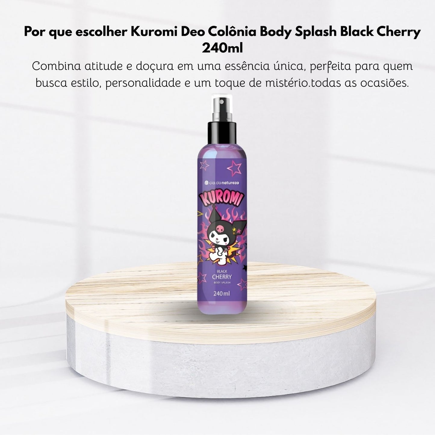 Body Splash Cia da Natureza Kuromi Black Cherry 240 ml