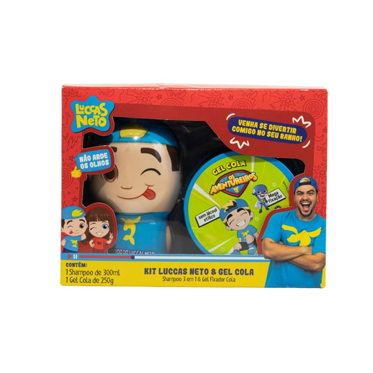 Kit Cia da Natureza Luccas Neto 3D Shampoo 3 em 1 Gel Fixador Cola
