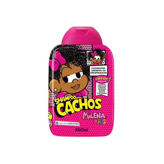 Shampoo Cia da Natureza Milena Kids Cachos 260 ml para Cabelo Cacheado