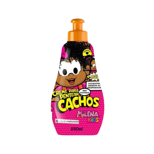 Creme de Pentear Cia da Natureza Milena Kids Cachos 250 ml para Cabelo Cacheado