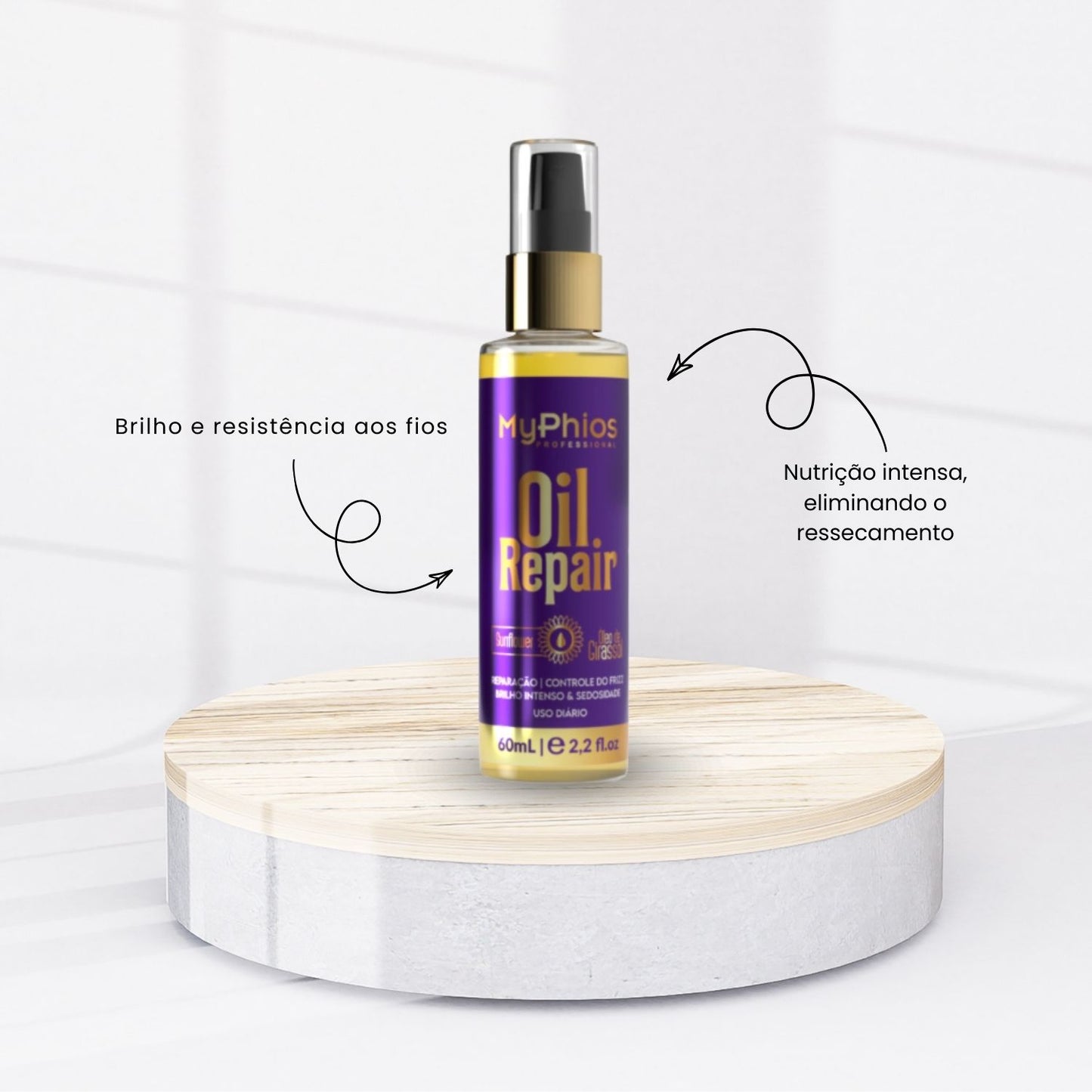 Oleo MyPhios Reparador Pontas Nutrição e Brilho 60 ml