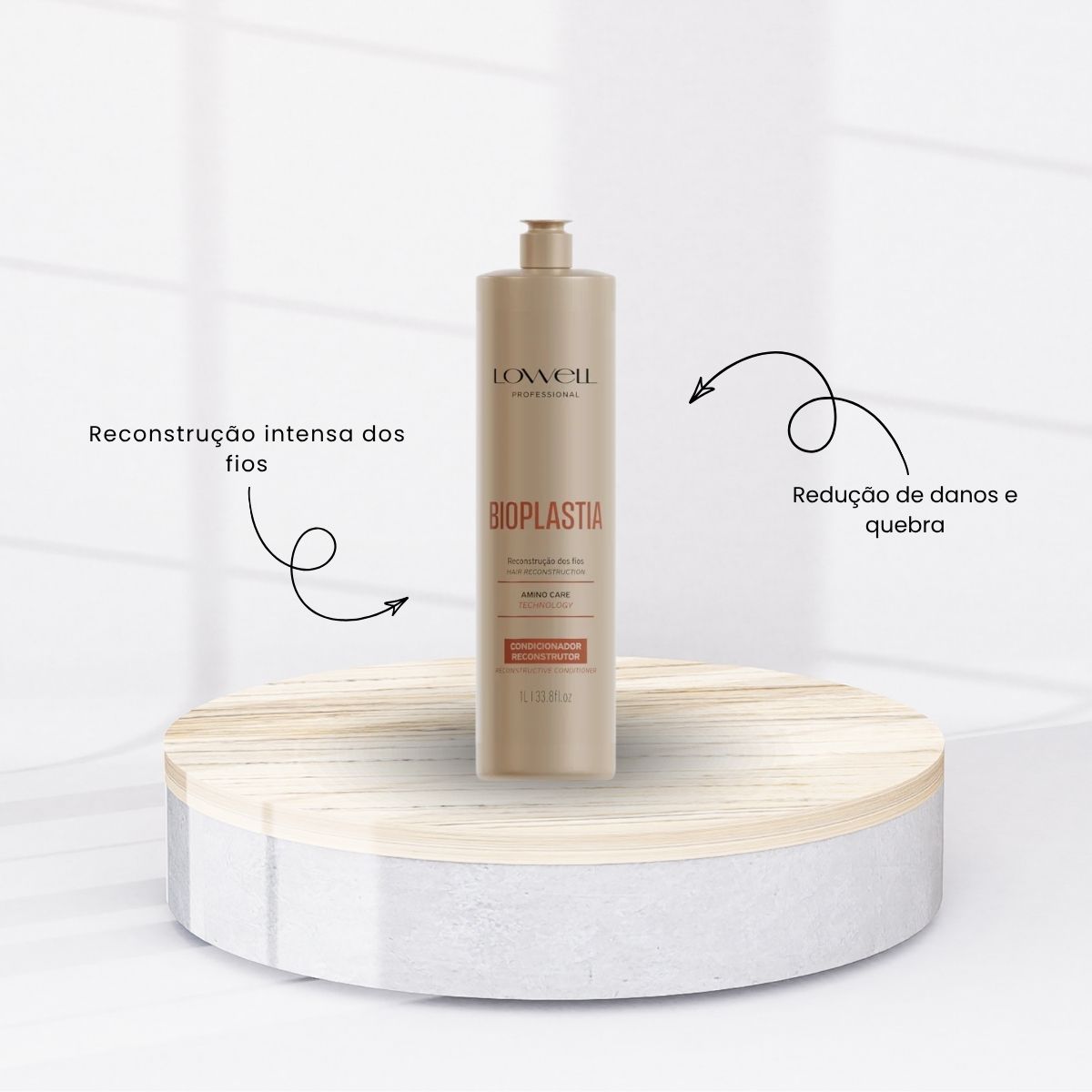 Condicionador Lowell Bioplastia Reconstrutor e Brilho 1 Litro