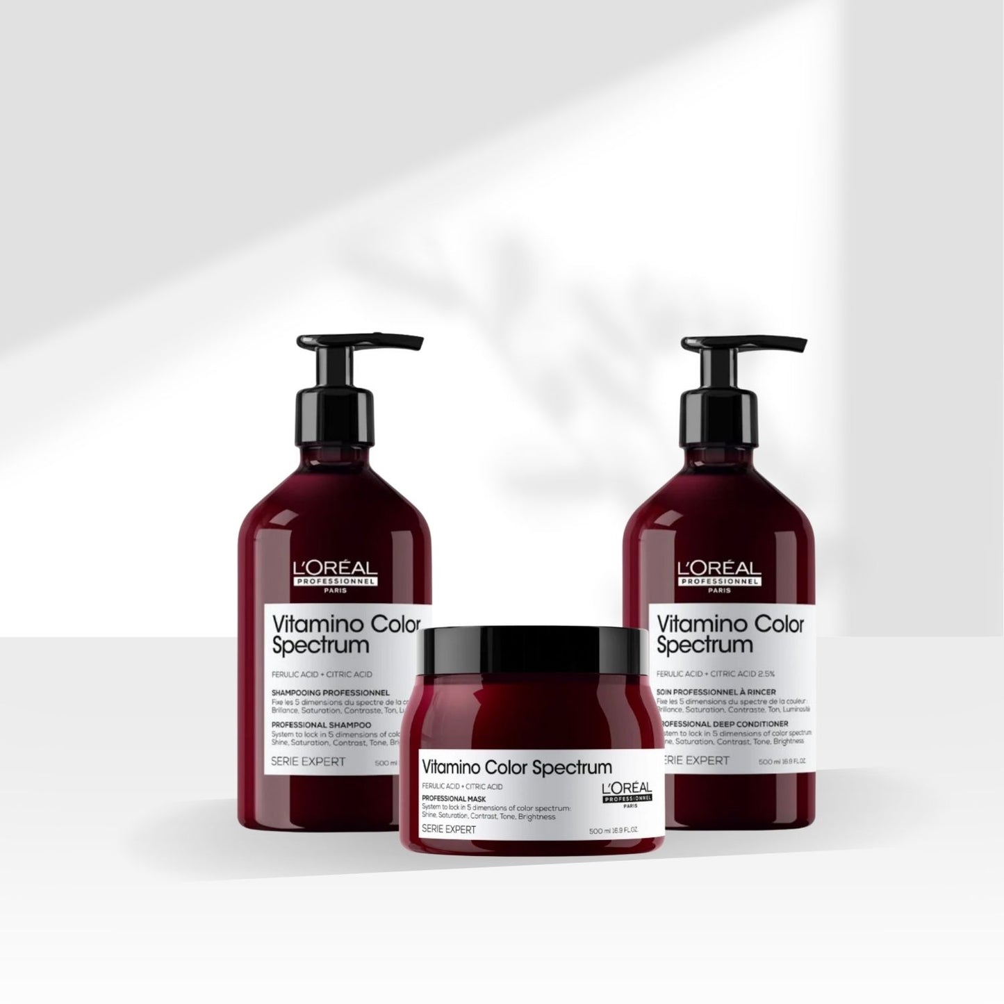 Kit Loreal Vitamino Color Spectrum Shampoo, Condicionador e Máscara 500 ml