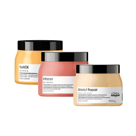 Kit Loreal Expert Cronograma Capilar Máscaras 500g