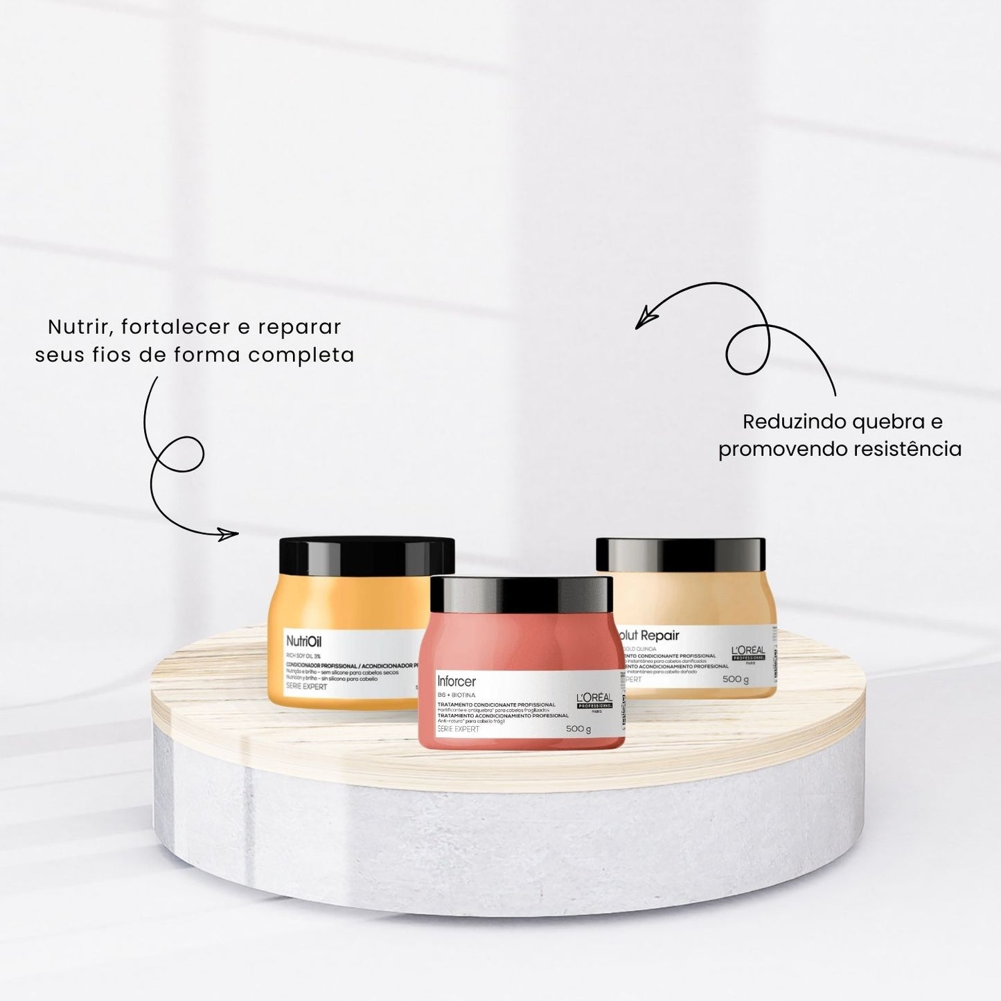 Kit Loreal Expert Cronograma Capilar Máscaras 500g