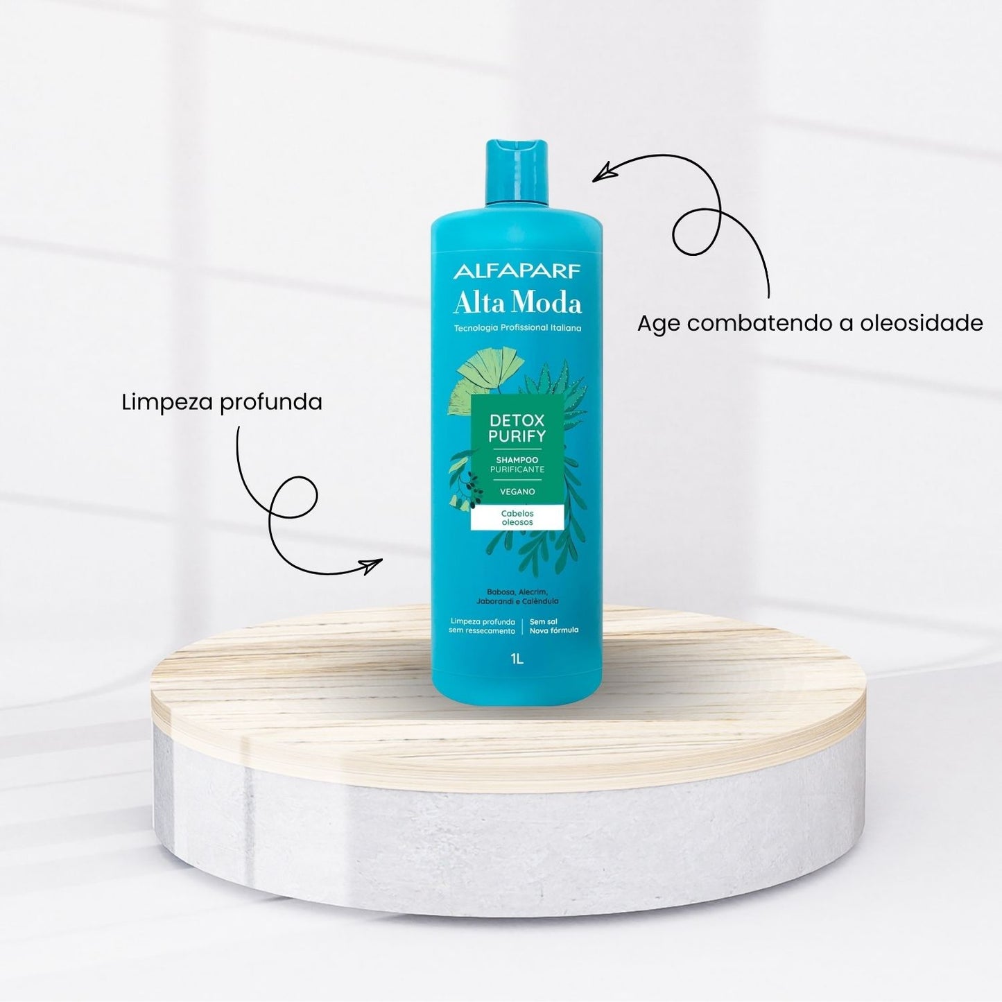Shampoo Alfaparf Alta Moda Detox Purify Equilíbrio Purificação 1 Litro