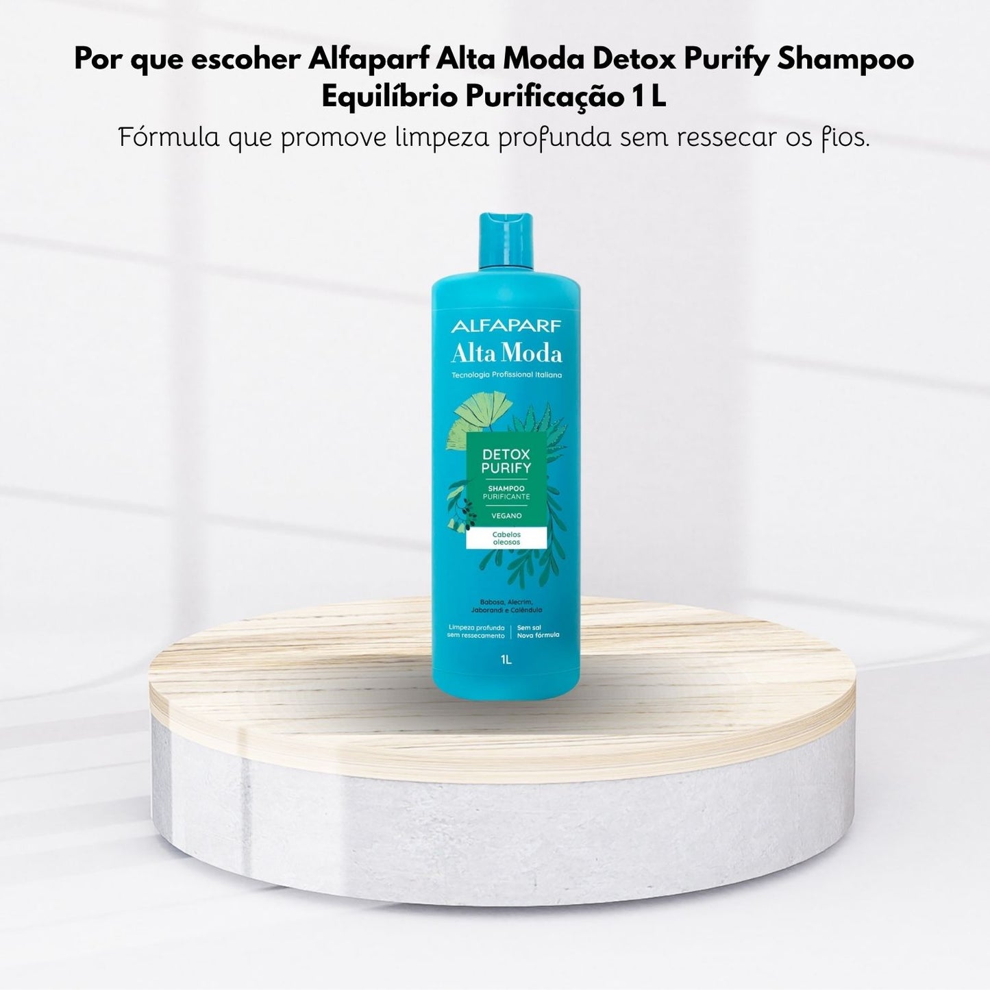 Shampoo Alfaparf Alta Moda Detox Purify Equilíbrio Purificação 1 Litro