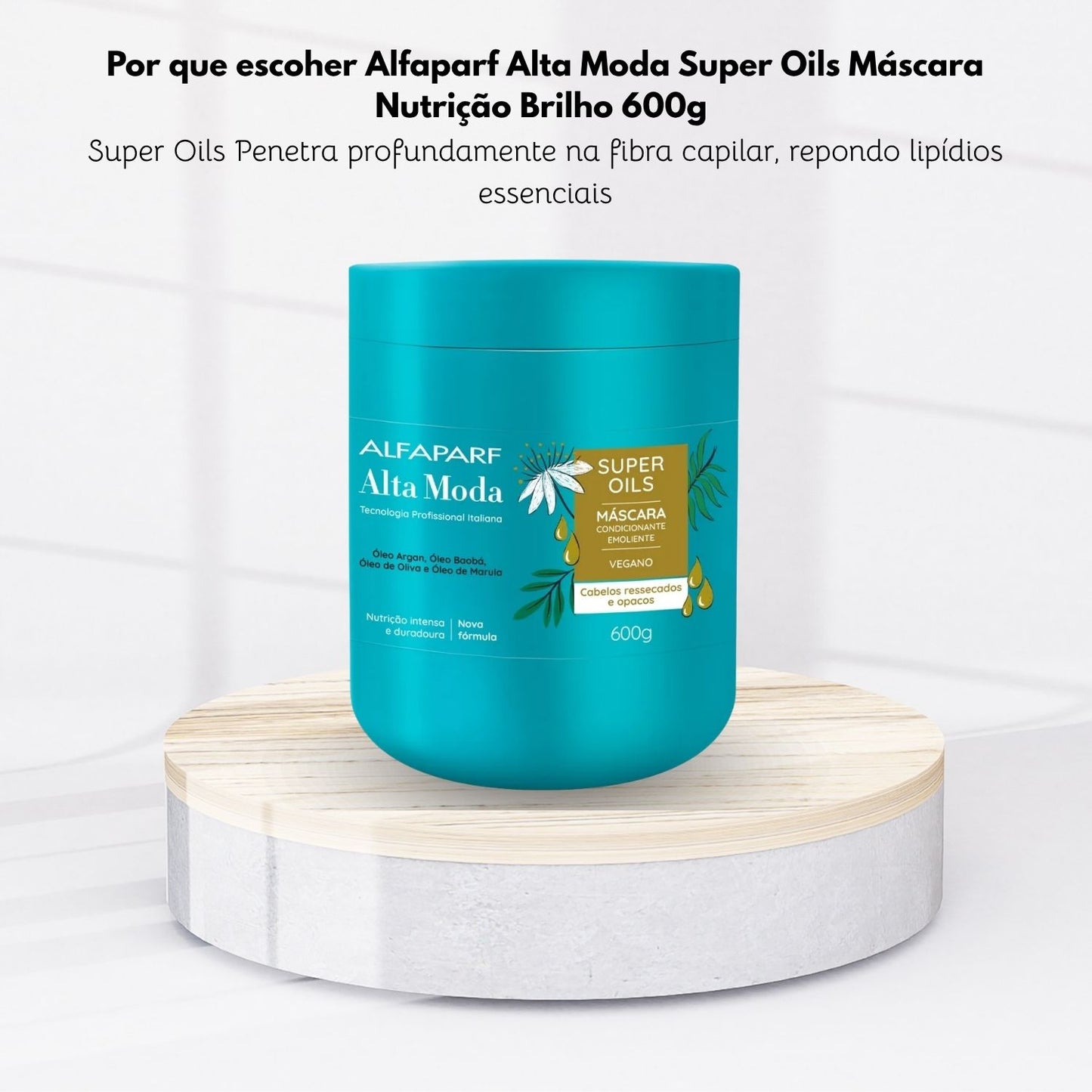 Máscara Alfaparf Alta Moda Super Oils Máscara de Nutrição e Brilho 600g