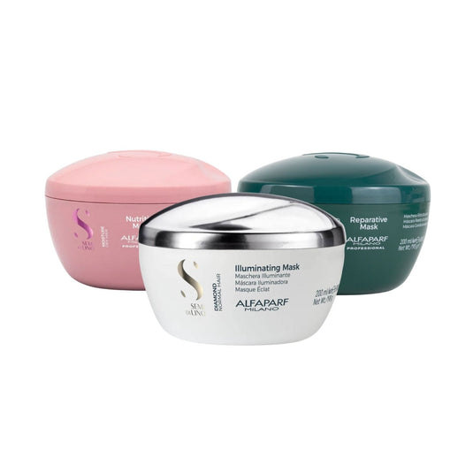 Kit Alfaparf Semi Di Lino Cronograma Capilar Máscaras 200 ml