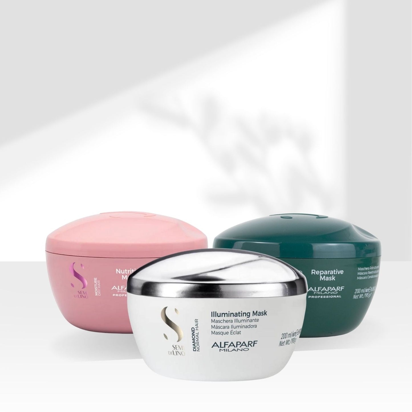 Kit Alfaparf Semi Di Lino Cronograma Capilar Máscaras 200 ml