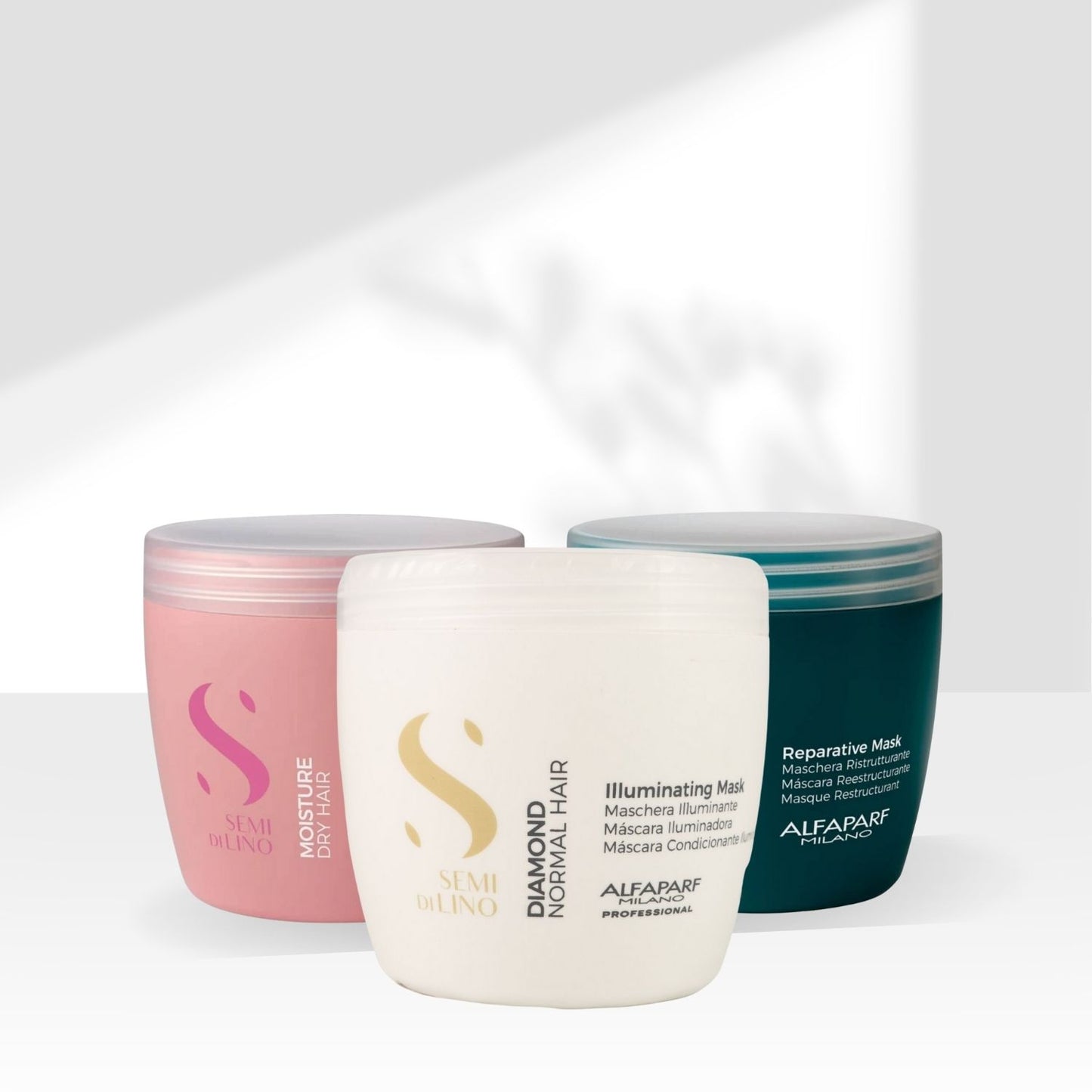 Kit Alfaparf Semi Di Lino Cronograma Capilar Máscaras 500 ml