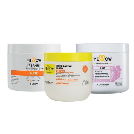 Kit Yellow Cronograma Capilar No Frizz Máscara 500 ml