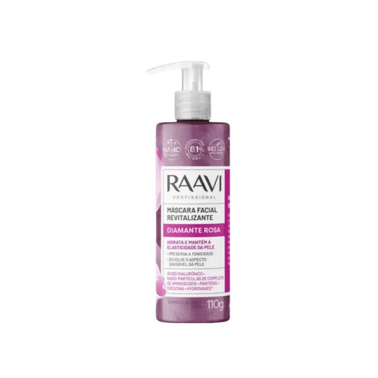 Máscara Raavi Facial Diamante Rosa Renovação 110g
