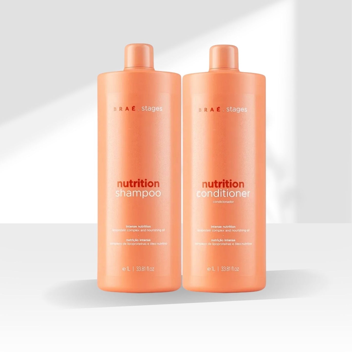 Kit Braé Stages Nutrition Hidratação Nutritiva Shampoo e Condicionador 1 Litro