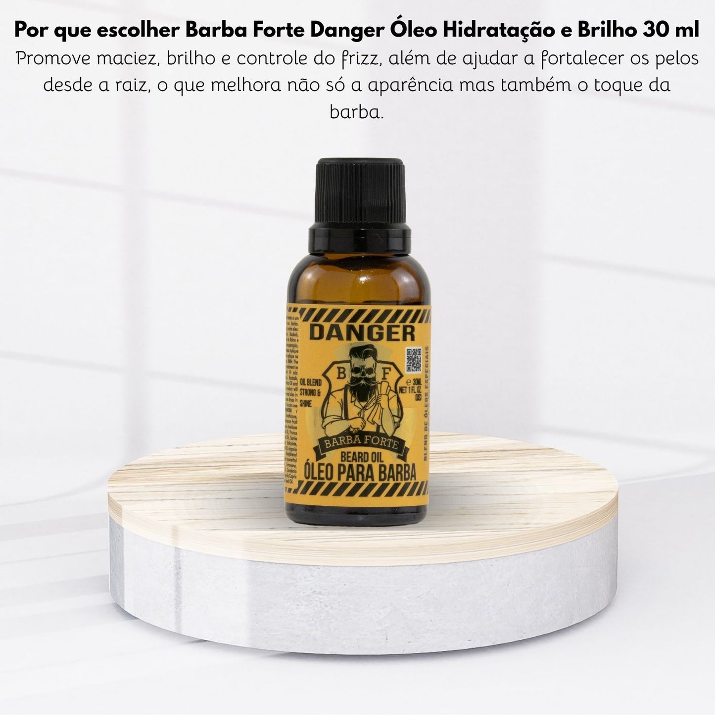 Barba Forte Danger Óleo Hidratação e Brilho 30 ml